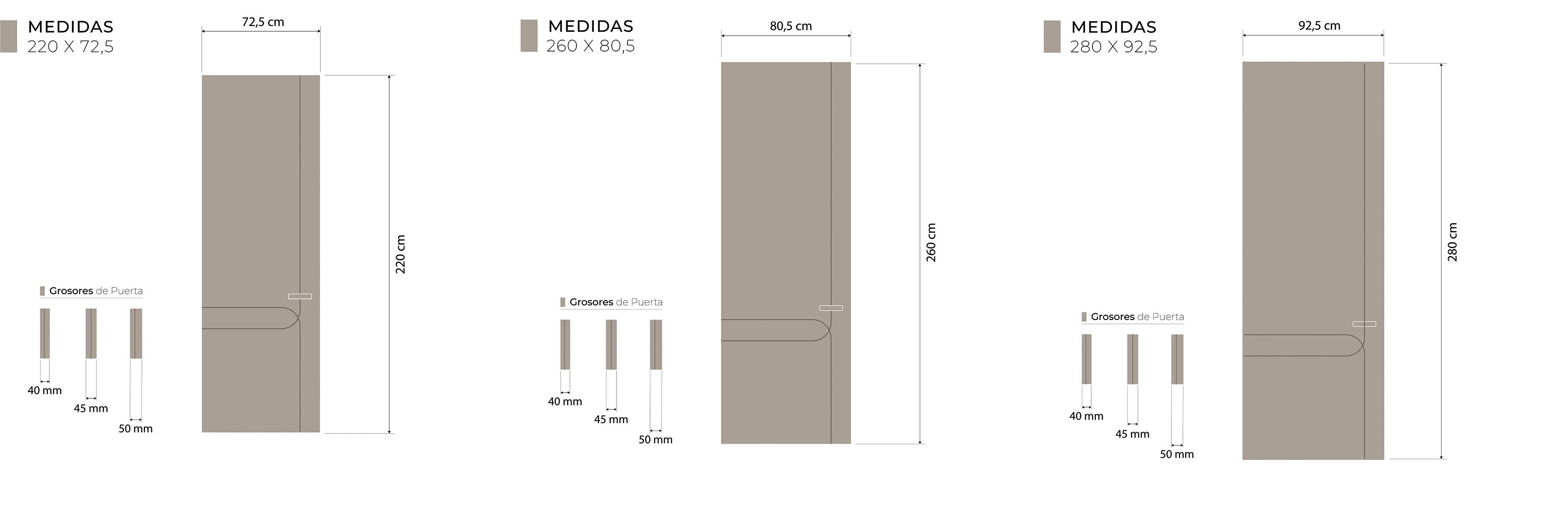Medidas Técnicas Xiam Interior Lacada